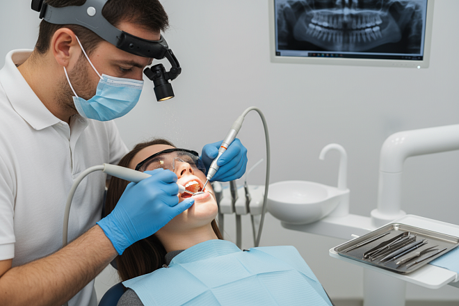 Операция удаления дистопированного зуба 2-степени в клинике ЦЭЛТ в Москве